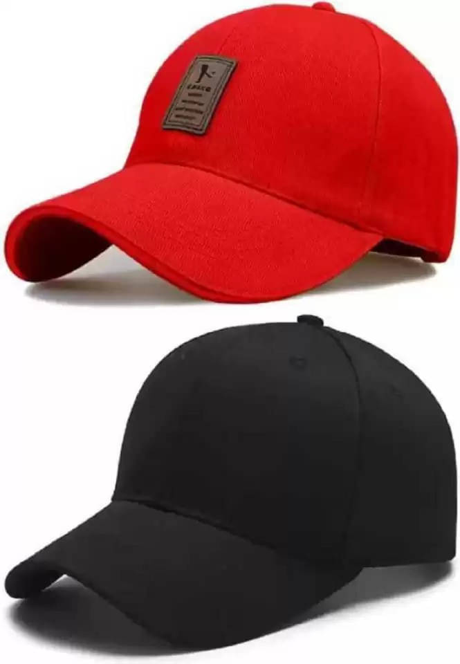     			Babji Pack of 2 cotton Men's Cap ( Red )