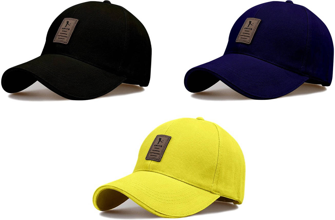 Babji Pack of 3 Cotton Men's Cap ( Black ) Babji Pack of 3 Cotton Men's Cap ( Black )