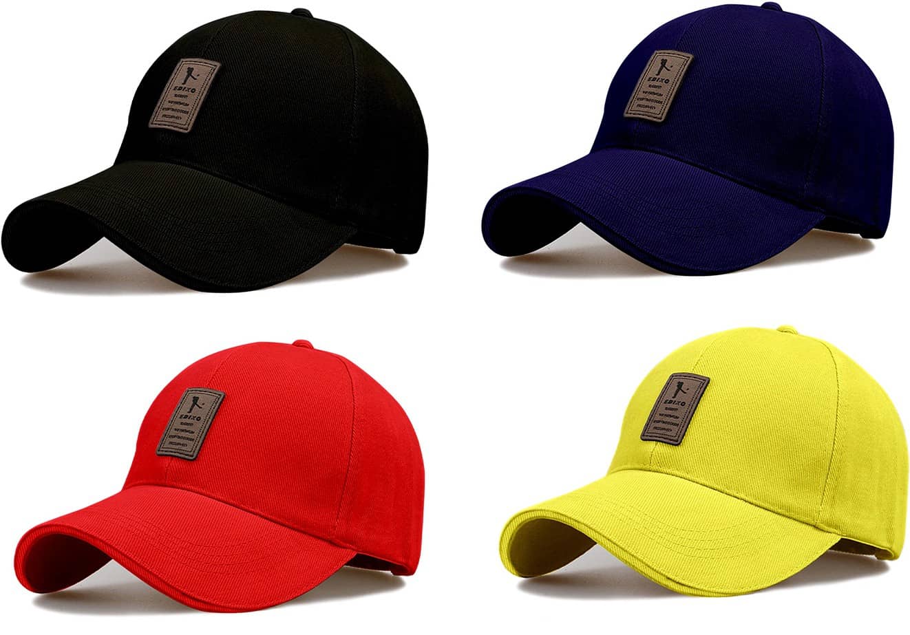 Babji Pack of 4 Cotton Men's Cap ( Black )