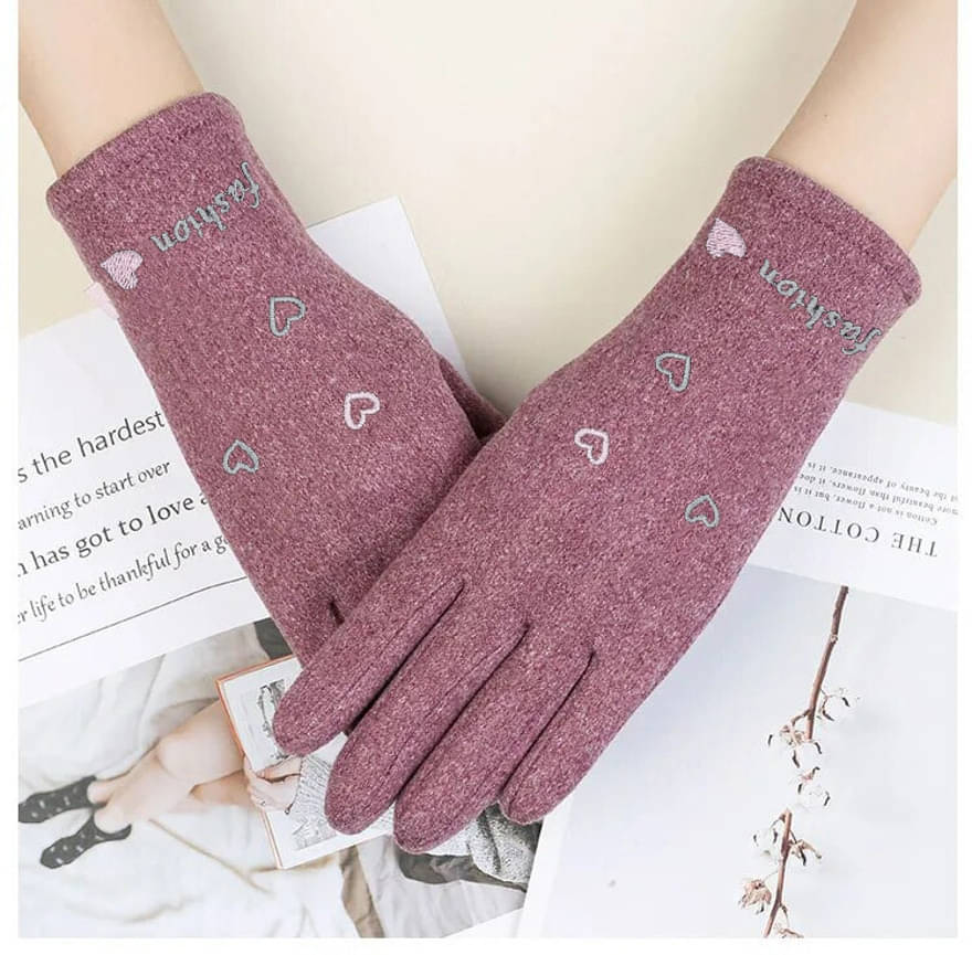     			Babji Purple Women's Woollen Gloves ( Pack of 1 )