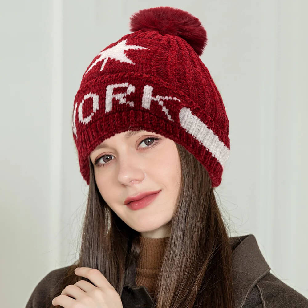     			Babji Red Woollen Women's Cap ( Pack of 1 )