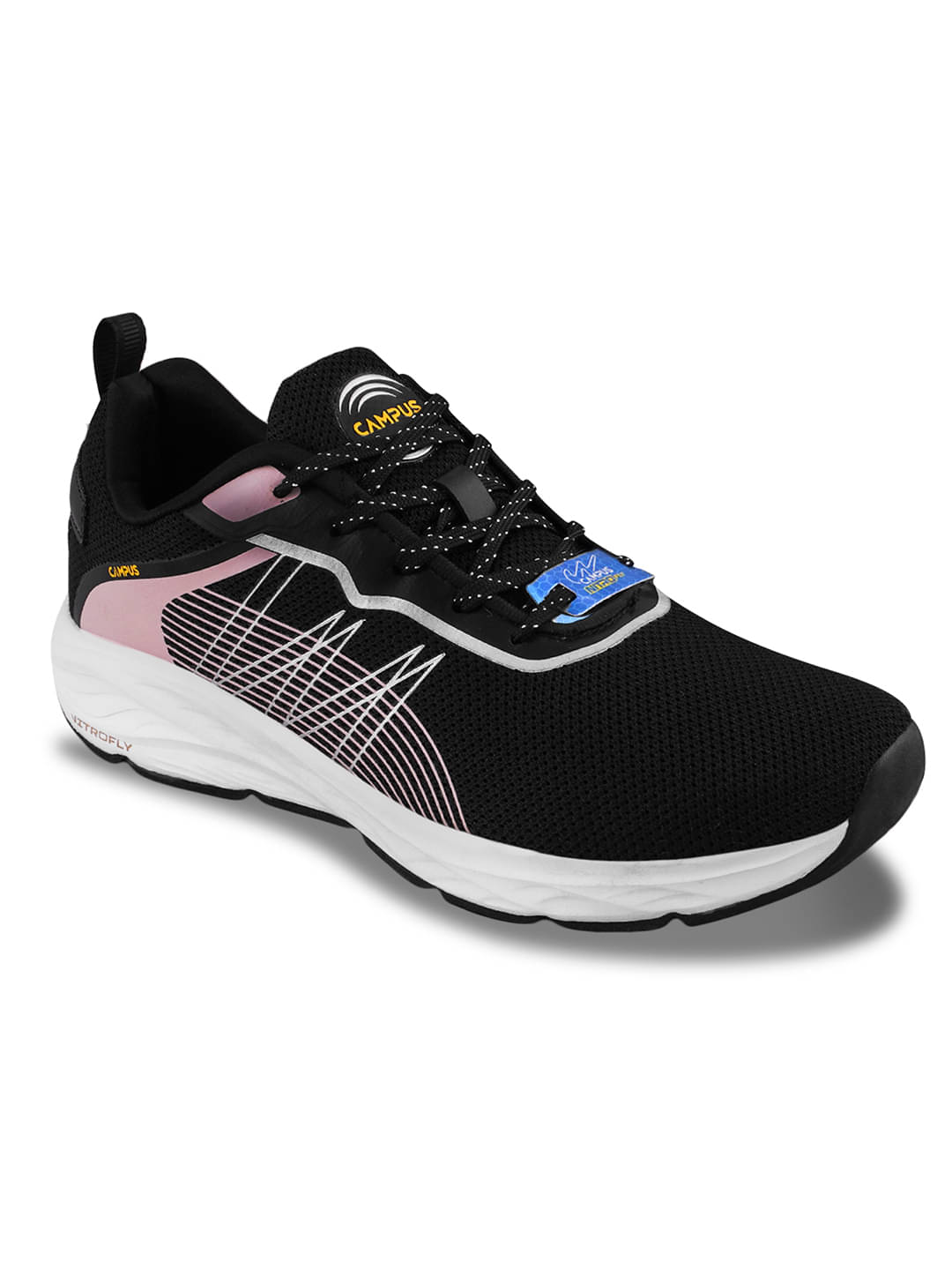     			Campus VIRTAL Black Men's Sports Running Shoes