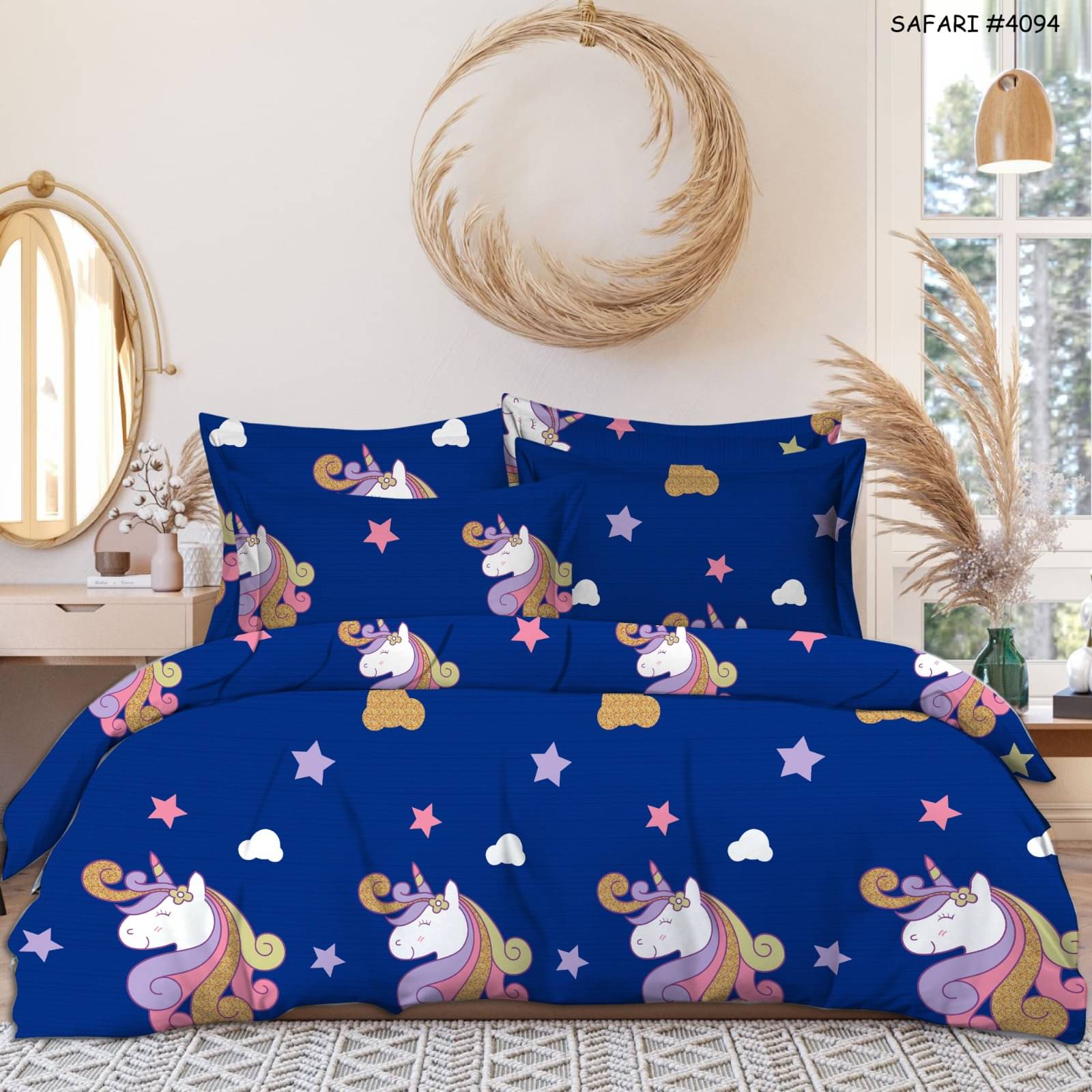 Elysora Microfiber 1 Double Bedsheet with 2 Pillow Covers ( Blue ) Elysora Microfiber 1 Double Bedsheet with 2 Pillow Covers ( Blue )