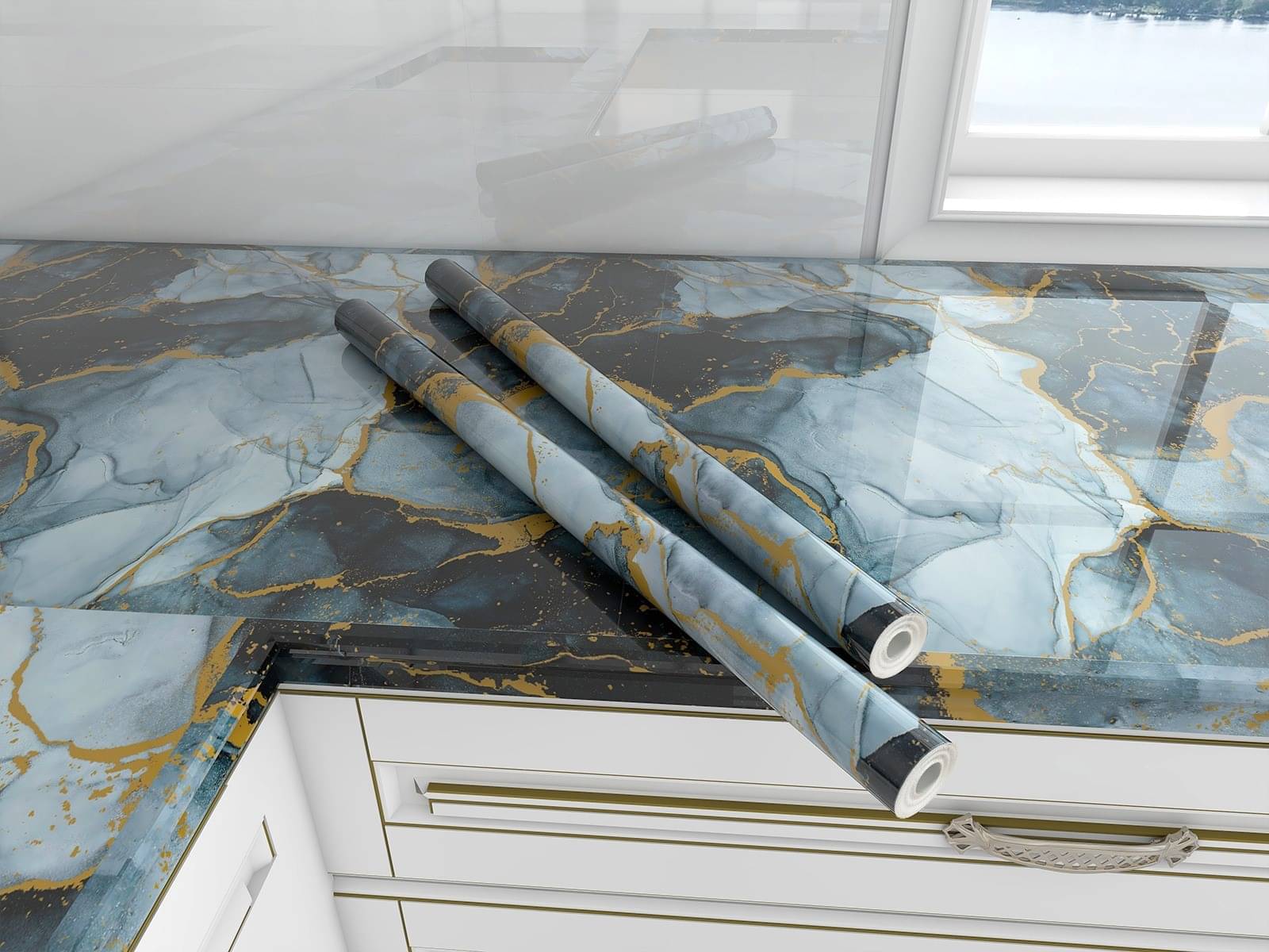 FLETIX Abstract Wallpaper ( 60 x 200 ) cm ( Pack of 2 ) FLETIX Abstract Wallpaper ( 60 x 200 ) cm ( Pack of 2 )