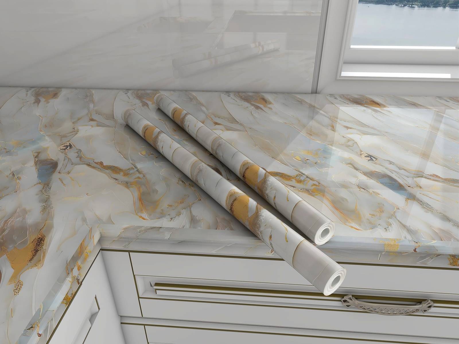     			FLETIX Abstract Wallpaper ( 60 x 200 ) cm ( Pack of 2 )