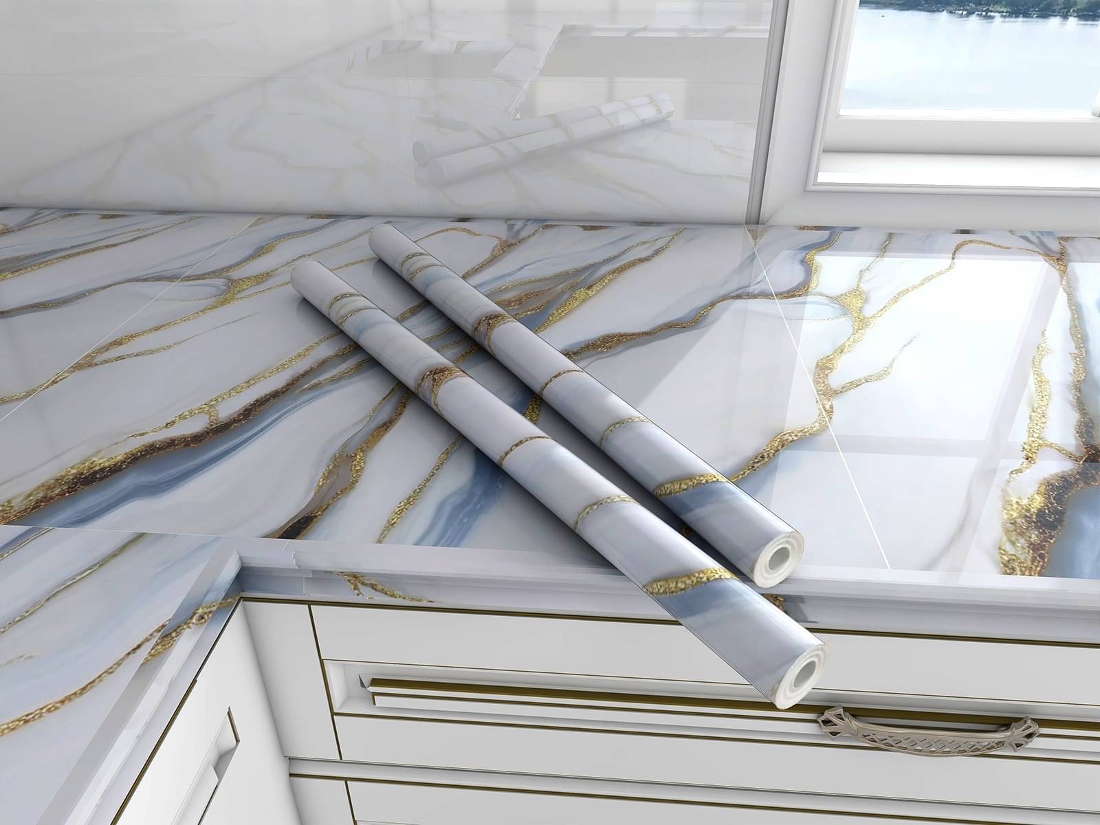 FLETIX Abstract Wallpaper ( 60 x 200 ) cm ( Pack of 2 ) FLETIX Abstract Wallpaper ( 60 x 200 ) cm ( Pack of 2 )