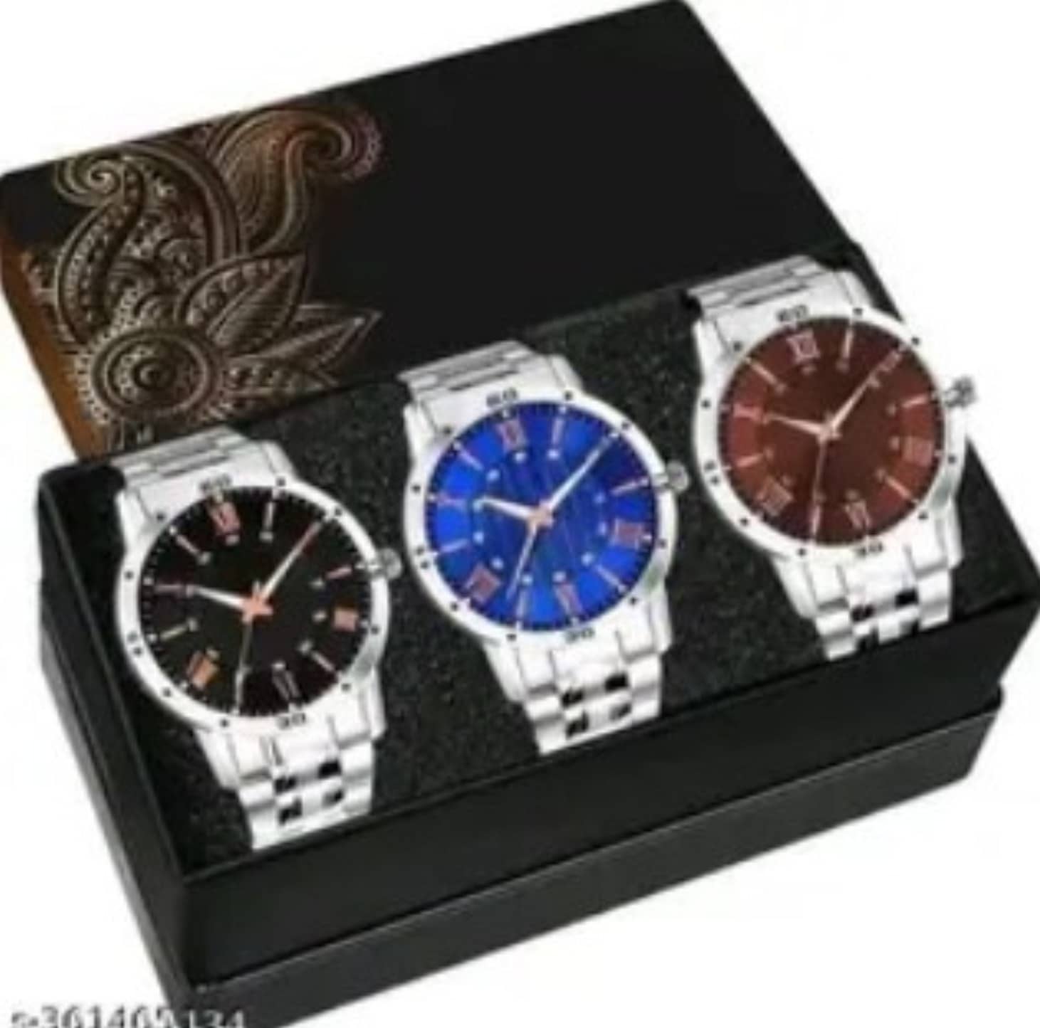 Fadiso Fashion Silver Stainless Steel Analog Men's Watch