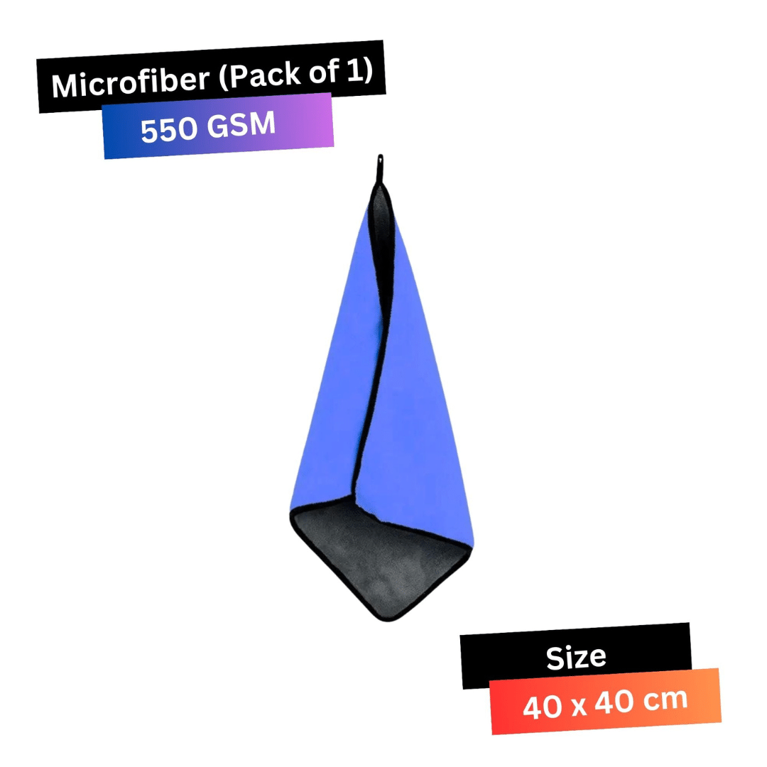     			Fibercozy Blue 550 GSM Microfiber Cloth For Automobile ( Pack of 1 )