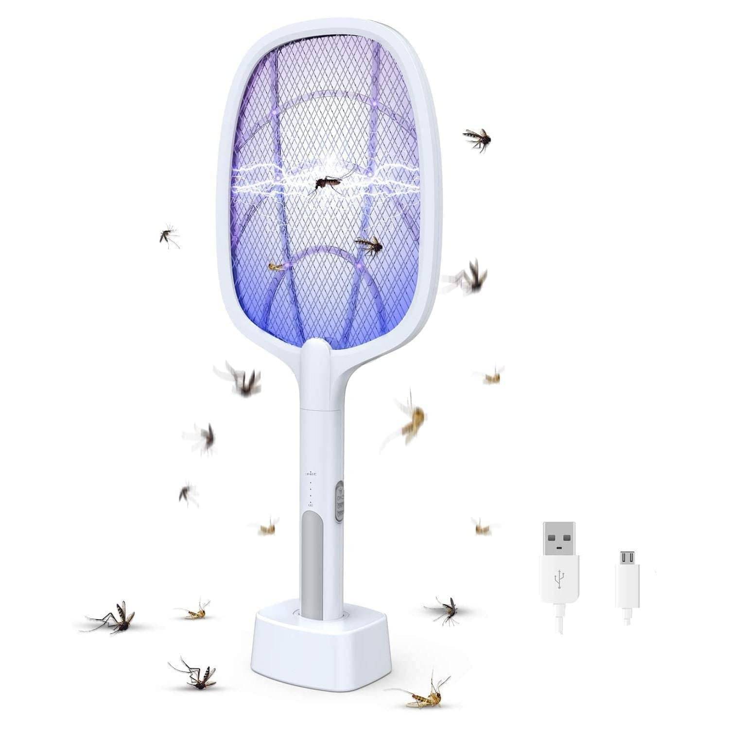 Gatih 2-in-1 Mosquito Racket 1200mAh All Purpose Cleaner Stick USB Charging Mosquito Killr Bat with UV Light 1 no.s Gatih 2-in-1 Mosquito Racket 1200mAh All Purpose Cleaner Stick USB Charging Mosquito Killr Bat with UV Light 1 no.s