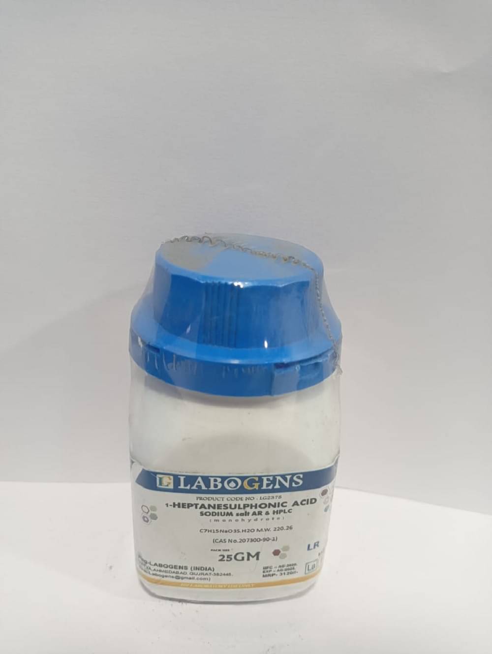     			LABOGENS 1-HEPTANE SULPHONIC ACID SODIUM SALT AR 25GM