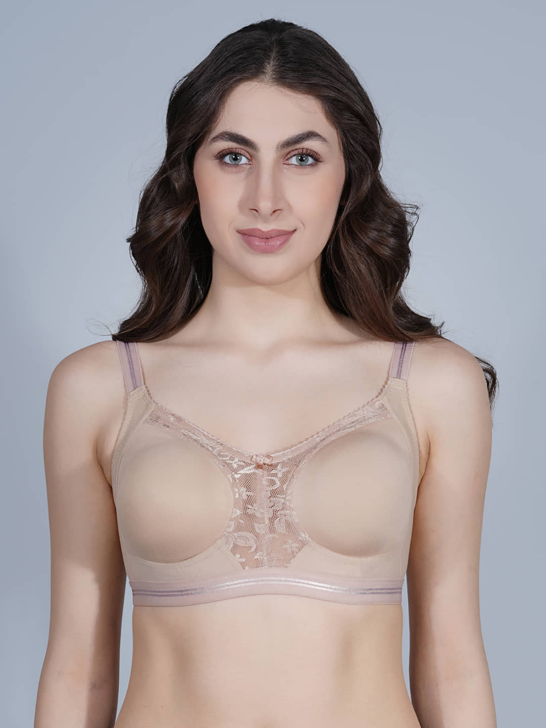 Ladyland Pack of 1 Cotton Blend Non Padded Everyday Bra For Women ( Multicolor )