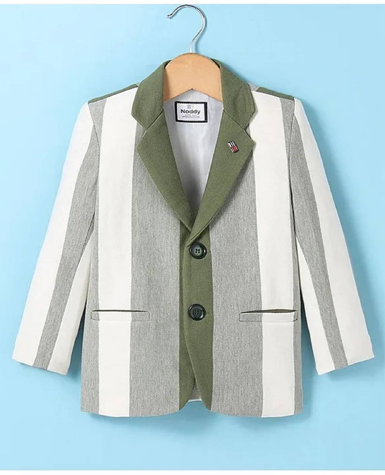     			Noddy Boys Cotton Blend Blazer ( Pack of 1 , Green )
