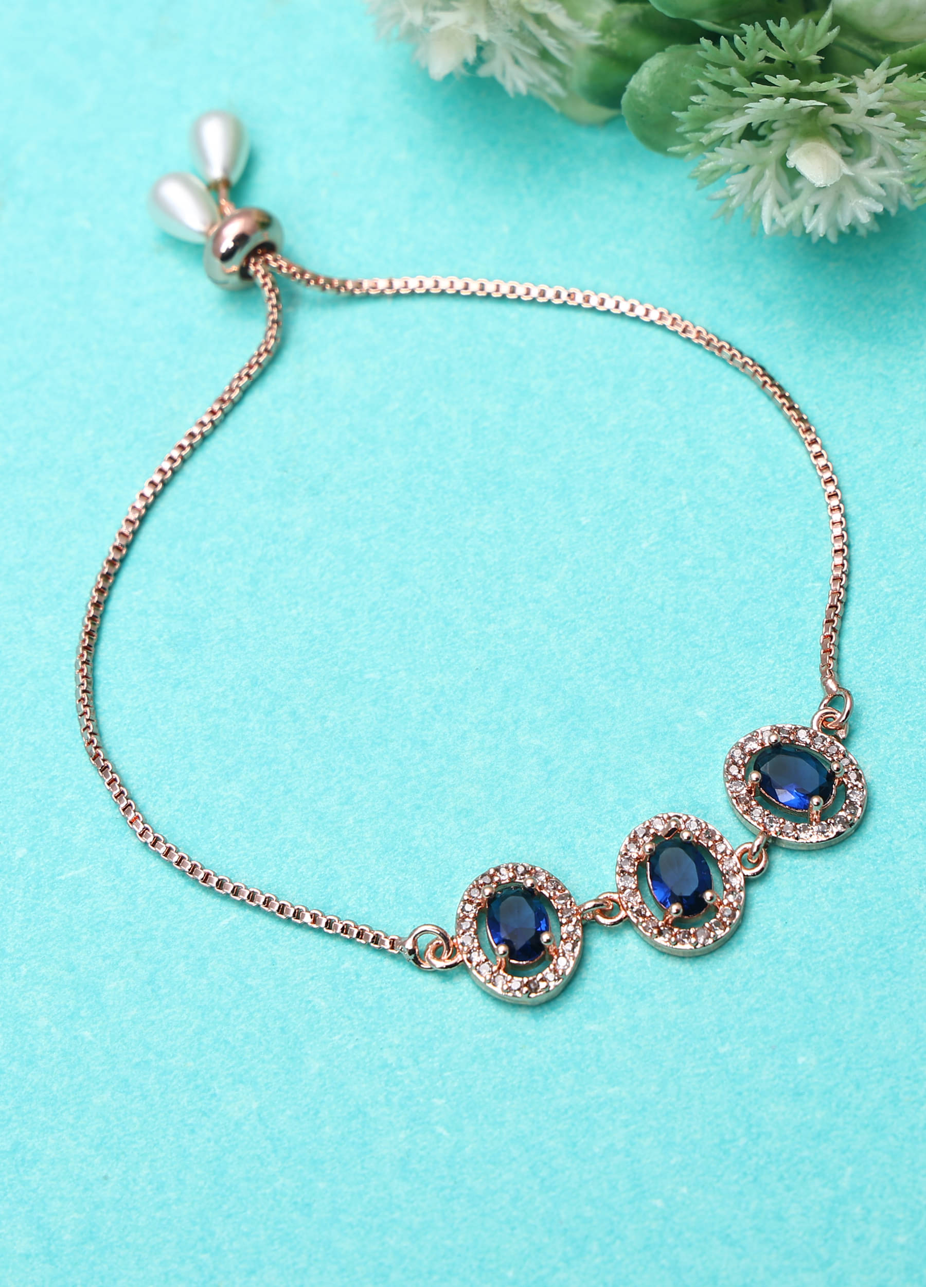     			Opus Gems Blue Charm Bracelet ( Pack of 1 )