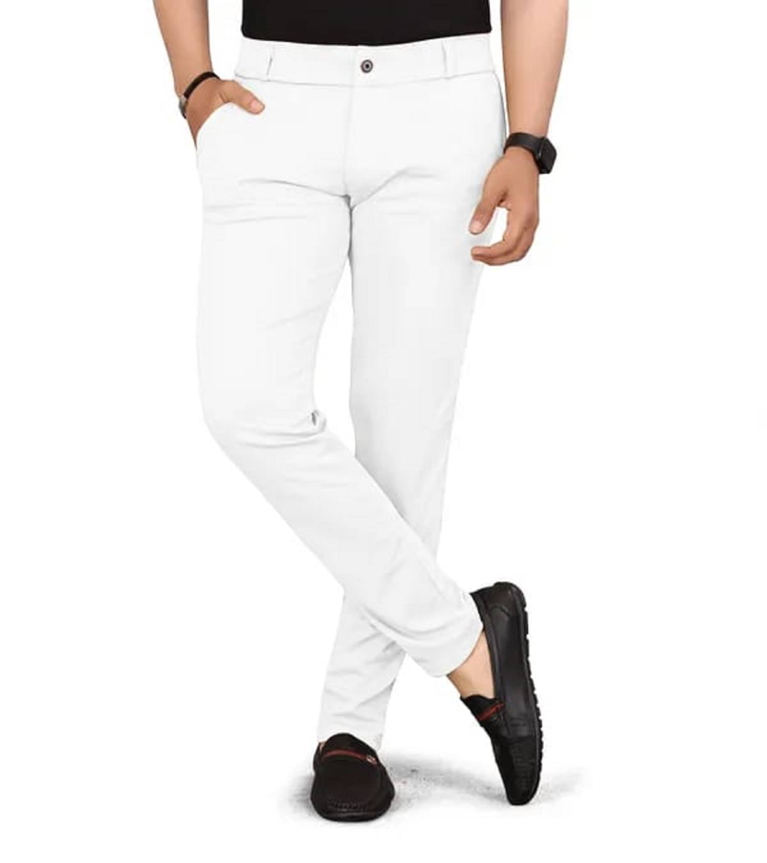     			REKHOLA Slim Flat Men's Formal Trouser - White ( Pack of 1 )