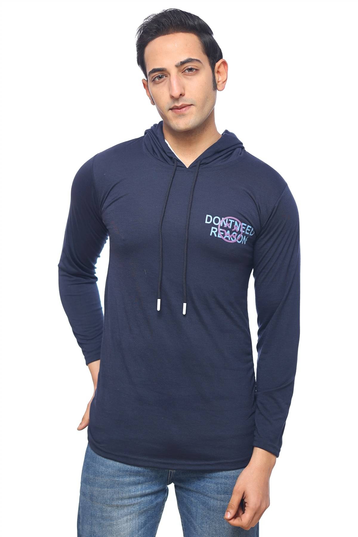 SKYBEN Men Cotton Blend Regular Fit Printed T-Shirt ( Blue ) SKYBEN Men Cotton Blend Regular Fit Printed T-Shirt ( Blue )