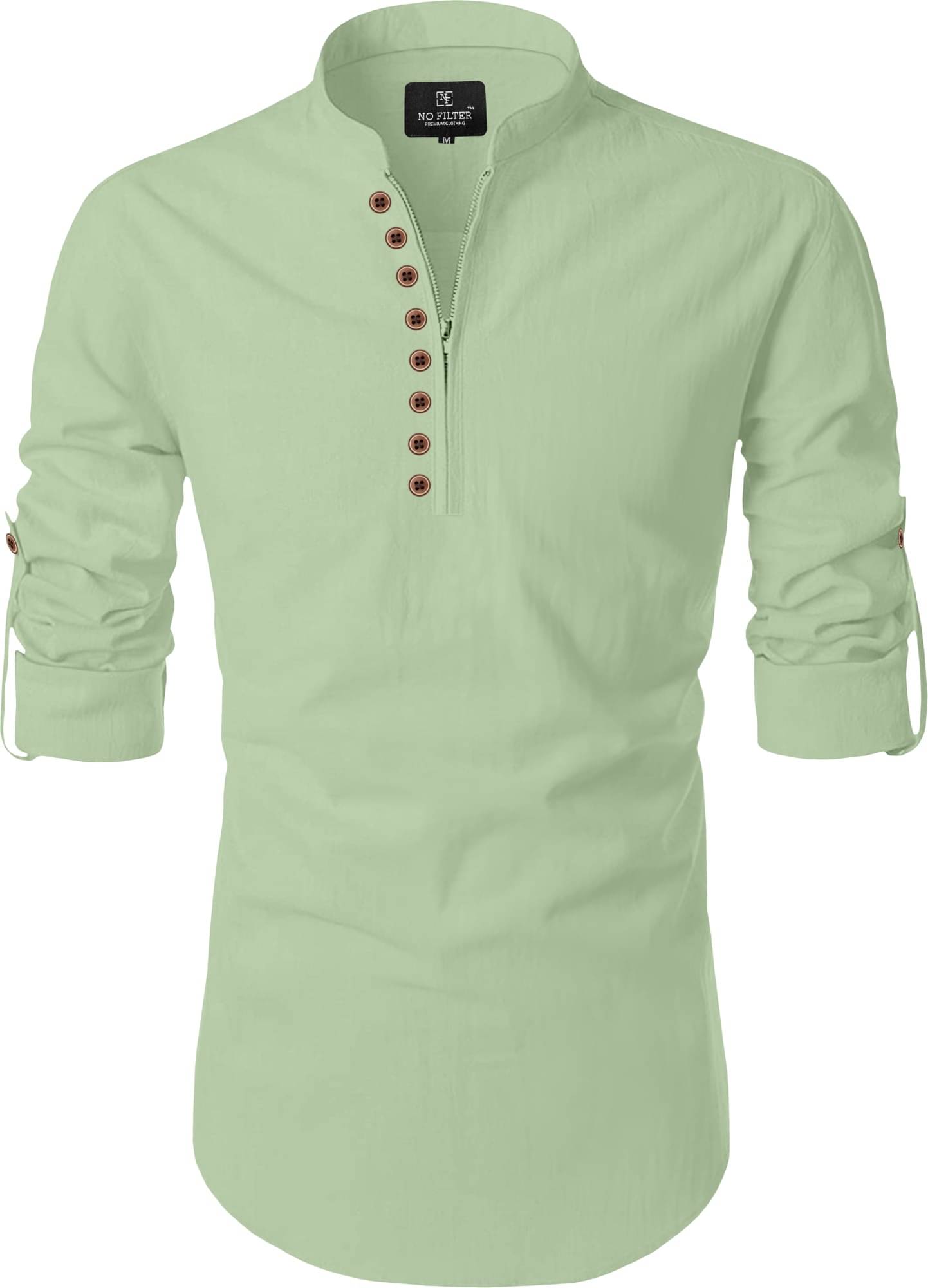 SOPANI Light Green Cotton Blend Men's Regular Kurta ( Pack of 1 ) SOPANI Light Green Cotton Blend Men's Regular Kurta ( Pack of 1 )
