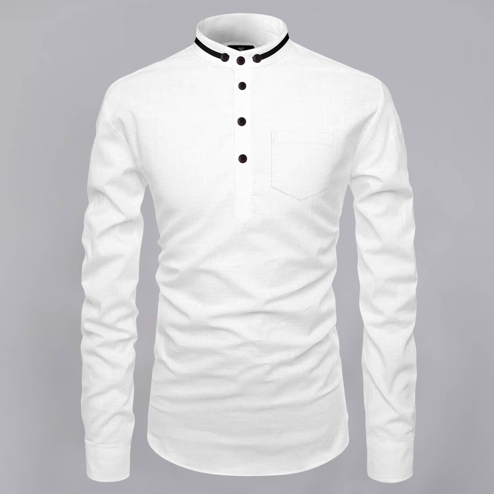     			SOPANI White Cotton Men's Regular Kurta ( Pack of 1 )