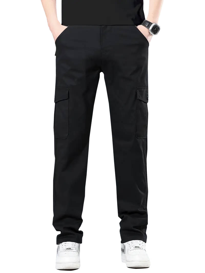 Shelony Black Cotton Blend Men's Joggers ( Pack of 1 ) Shelony Black Cotton Blend Men's Joggers ( Pack of 1 )