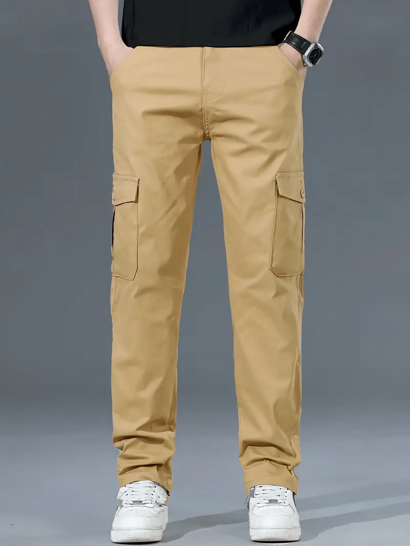 Shelony Khaki Cotton Blend Men's Joggers ( Pack of 1 )     			Shelony Khaki Cotton Blend Men's Joggers ( Pack of 1 )