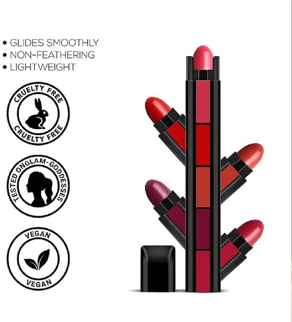     			VAGONS Red Matte Long Lasting Crayon Lipstick ( Pack of 1 )