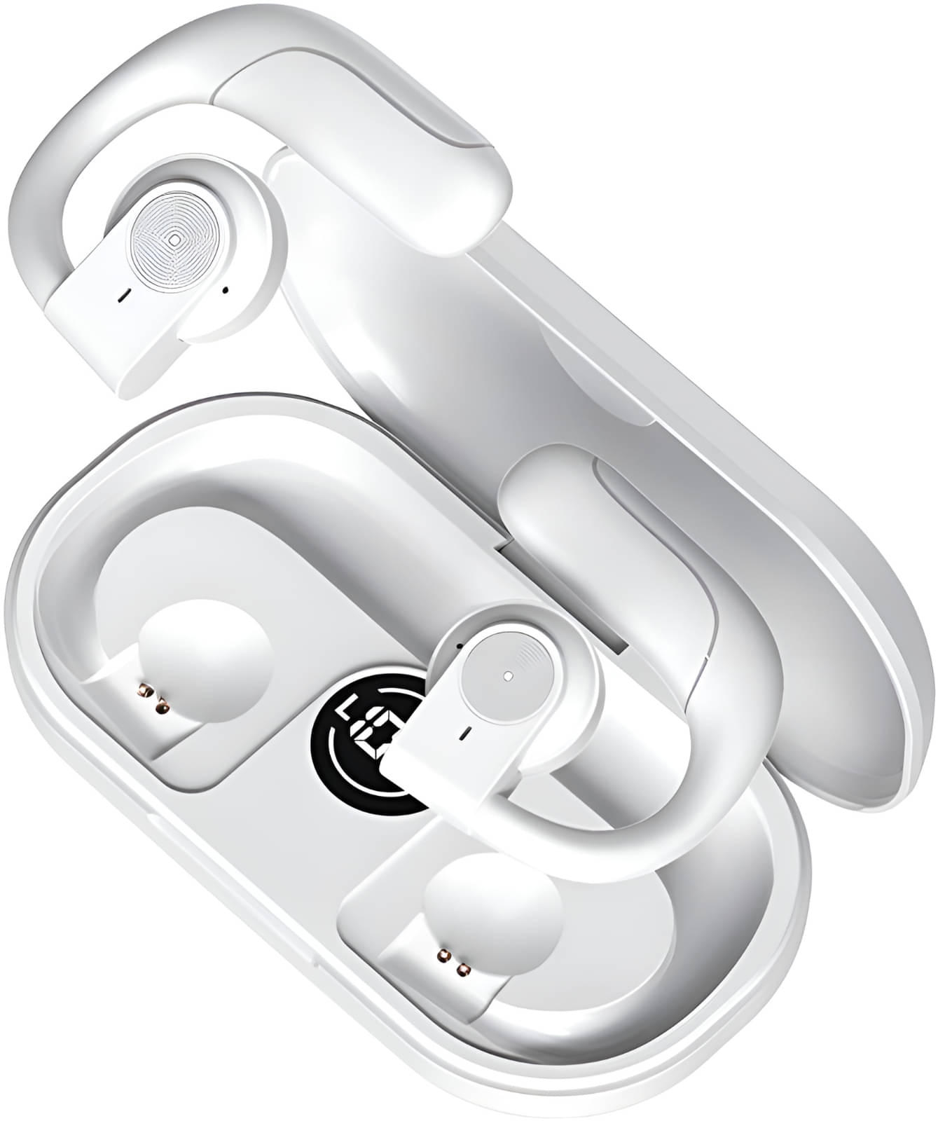     			VERONIC GT03 OWS OPEN EAR Bluetooth True Wireless (TWS) On Ear 48 Hours Playback Comfirtable in ear fit IPX4(Splash & Sweat Proof) White
