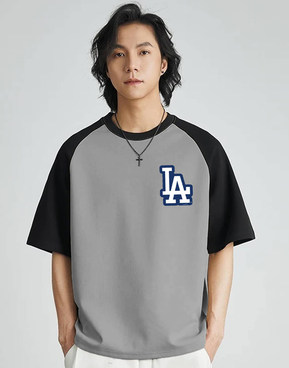 VIOUR Men Cotton Oversized Fit Printed T-Shirt ( Black )