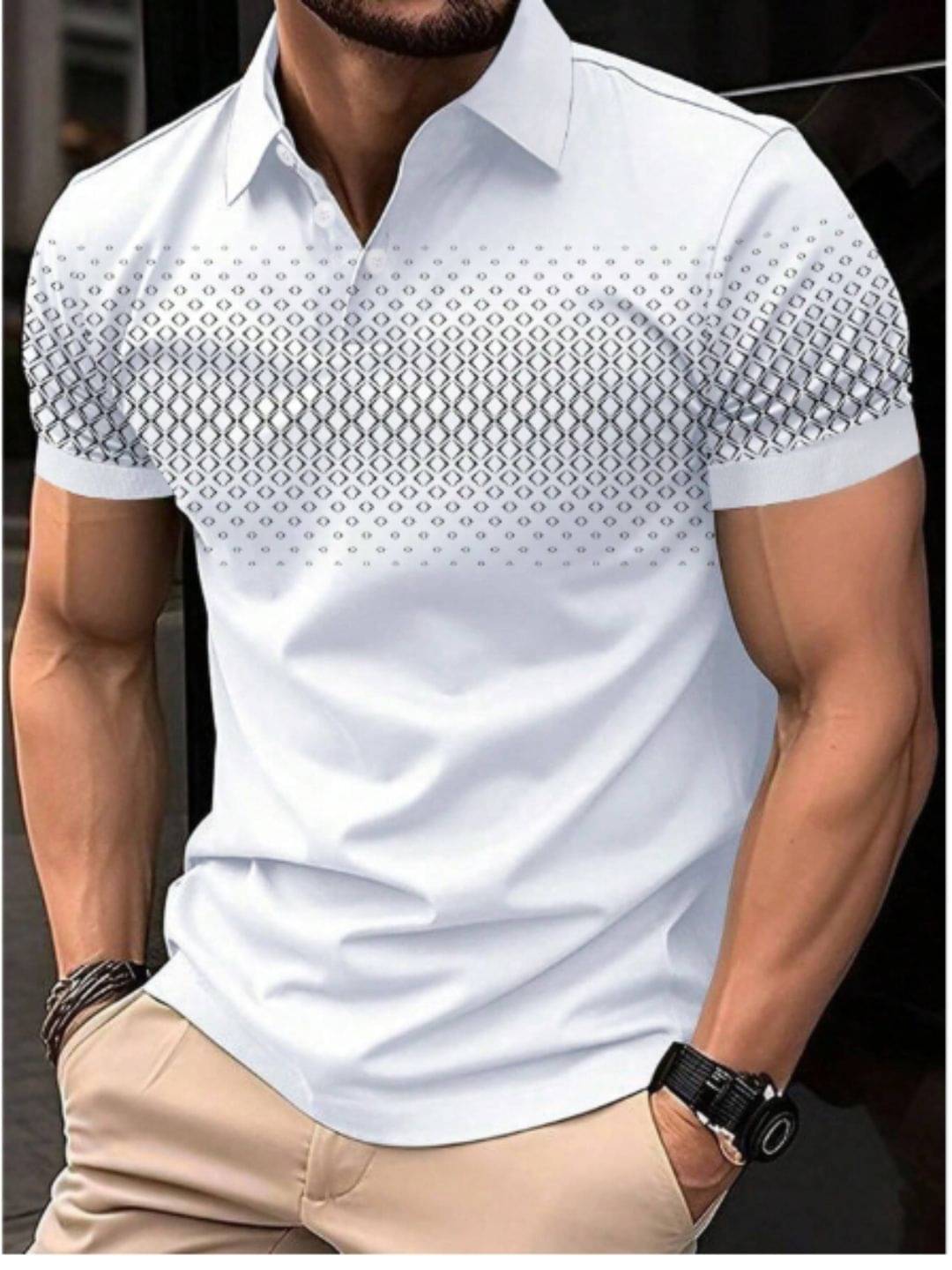 Vamsi Men Cotton Blend Regular Fit Solid Polo T Shirt ( White ) Vamsi Men Cotton Blend Regular Fit Solid Polo T Shirt ( White )