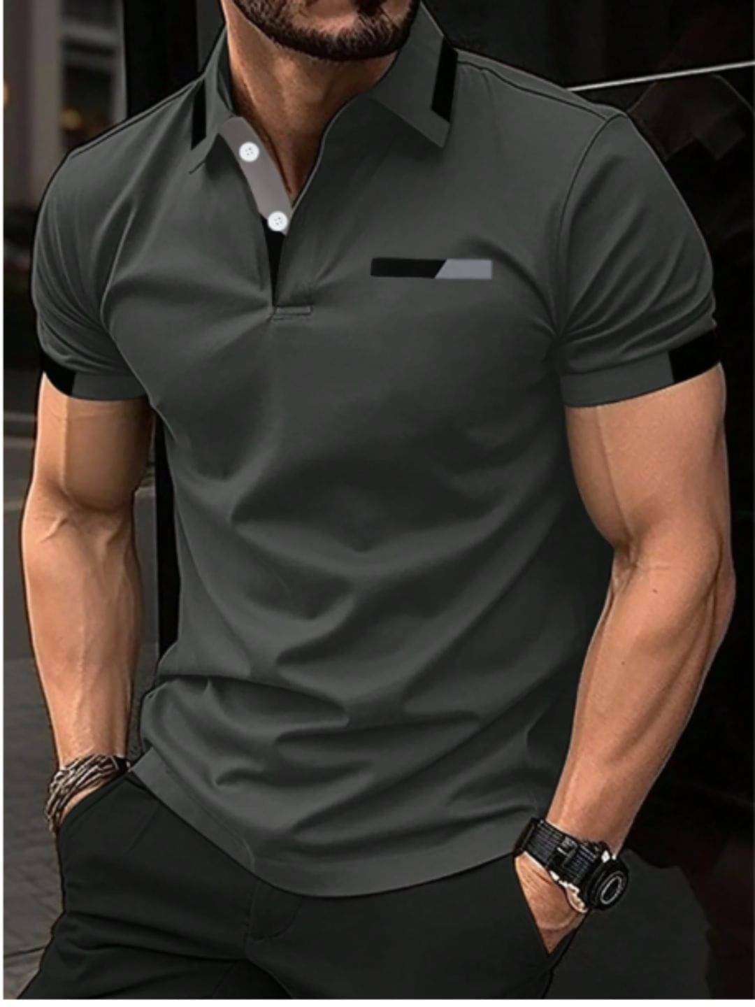 Vamsi Men Cotton Blend Regular Fit Solid Polo T Shirt ( Grey ) Vamsi Men Cotton Blend Regular Fit Solid Polo T Shirt ( Grey )