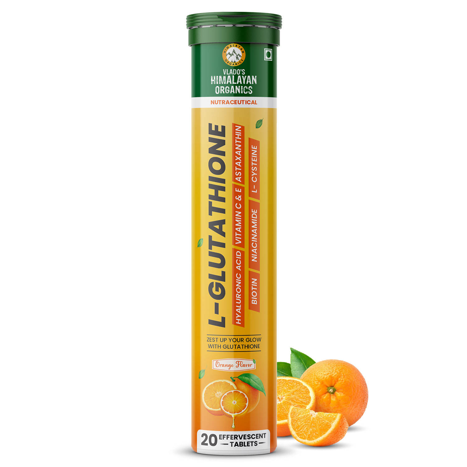     			Vlado's Himalayan Organics L-Glutathione Effervescent Tablets Skin Brightening 20 No.s (Pack of 1)