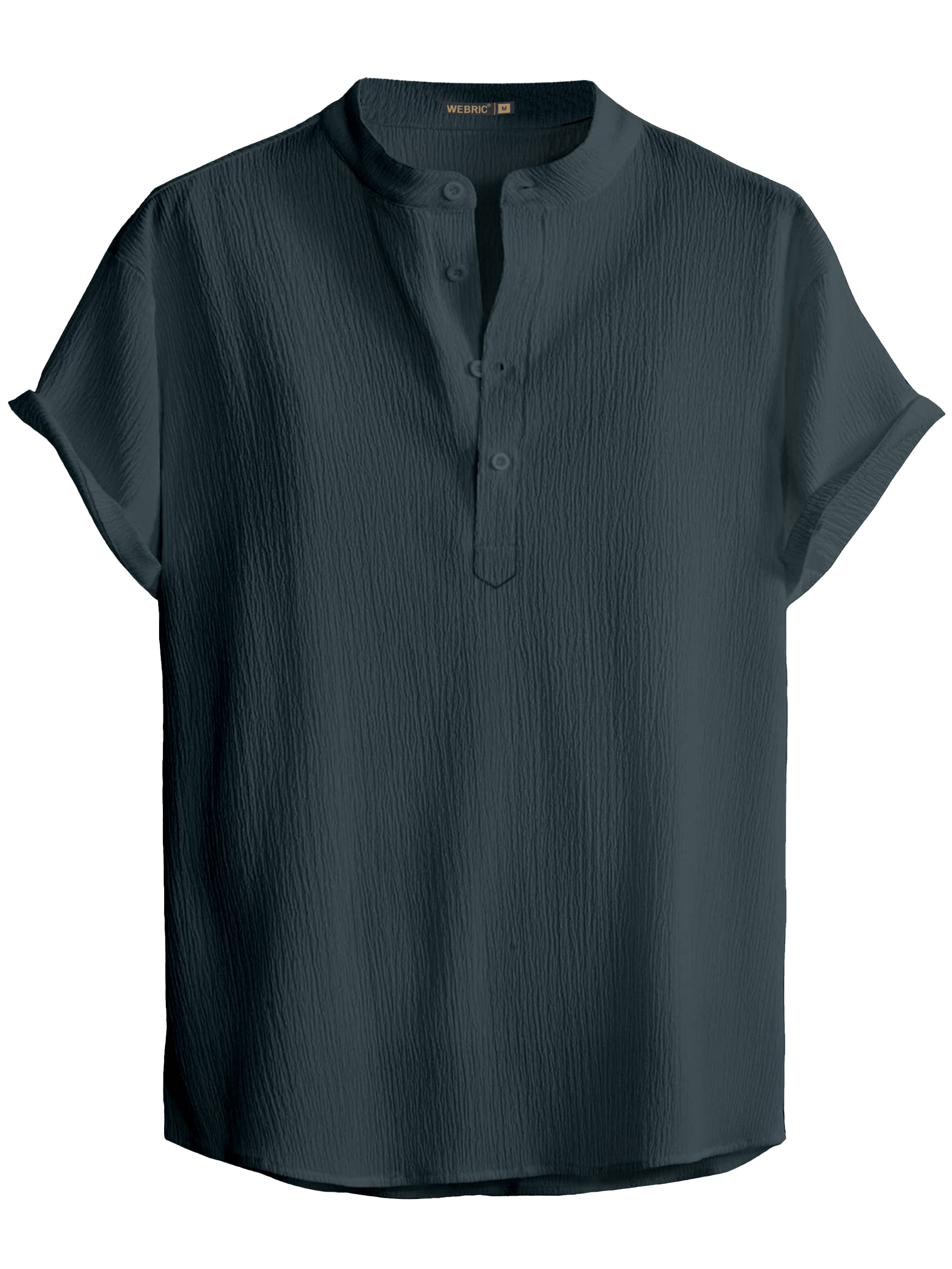 WEBRIC Poly Cotton Regular Fit Self Design Half Sleeves Men's Casual Shirt - Dark Grey ( Pack of 1 ) WEBRIC Poly Cotton Regular Fit Self Design Half Sleeves Men's Casual Shirt - Dark Grey ( Pack of 1 )