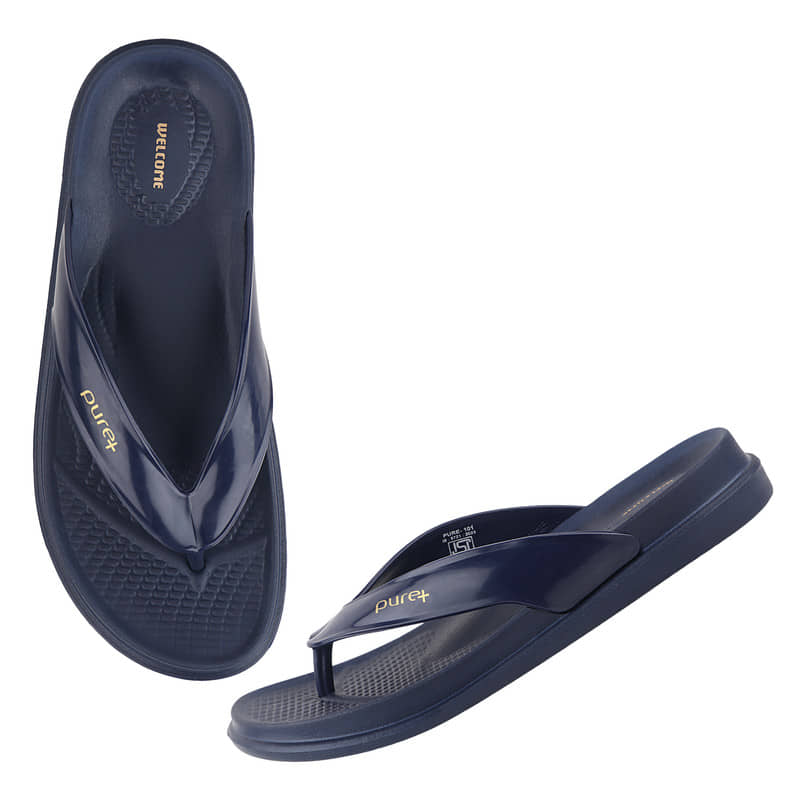 Welcome Navy Blue Women's Slipper