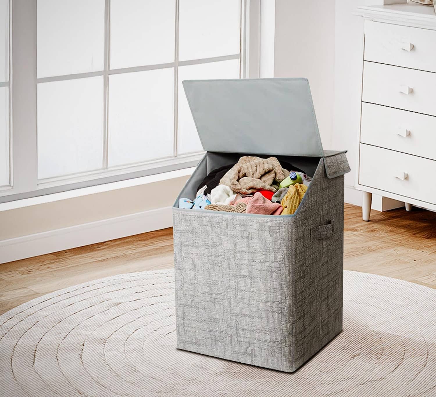 Zovira Grey Laundry Bags ( Pack of 1 )