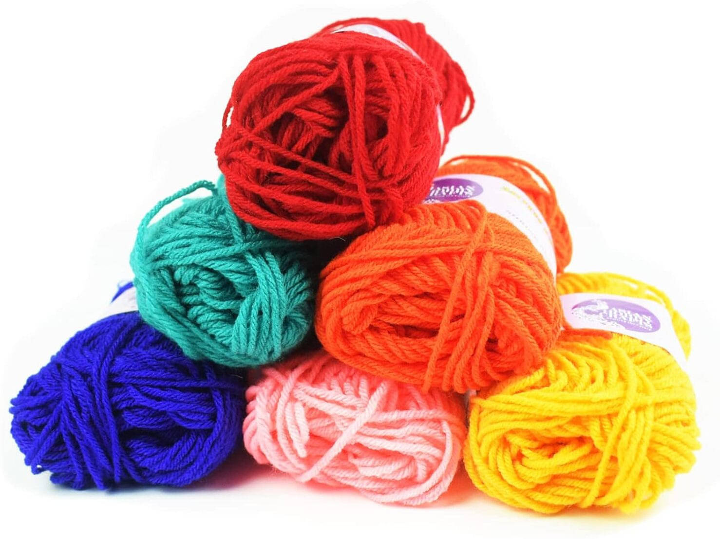     			ASIAN HOBBY CRAFTS Asian Hobby Crafts Wool Yarn for Knitting and Crochet Making (Neon Set B)