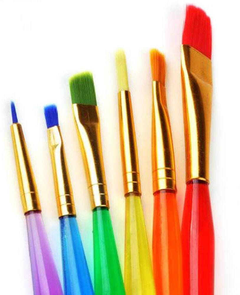     			ASIAN HOBBY CRAFTS Crafto Different Sizes Synthetic Flat Paint Brush (Set of 5)