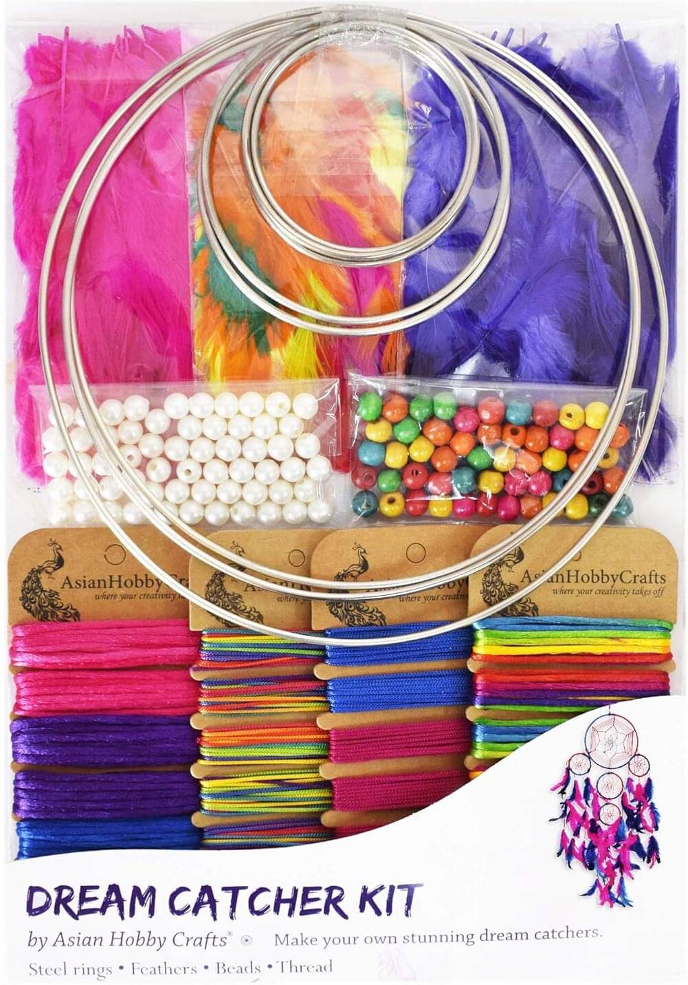     			ASIAN HOBBY CRAFTS DIY Dream Catcher Kit (Large)