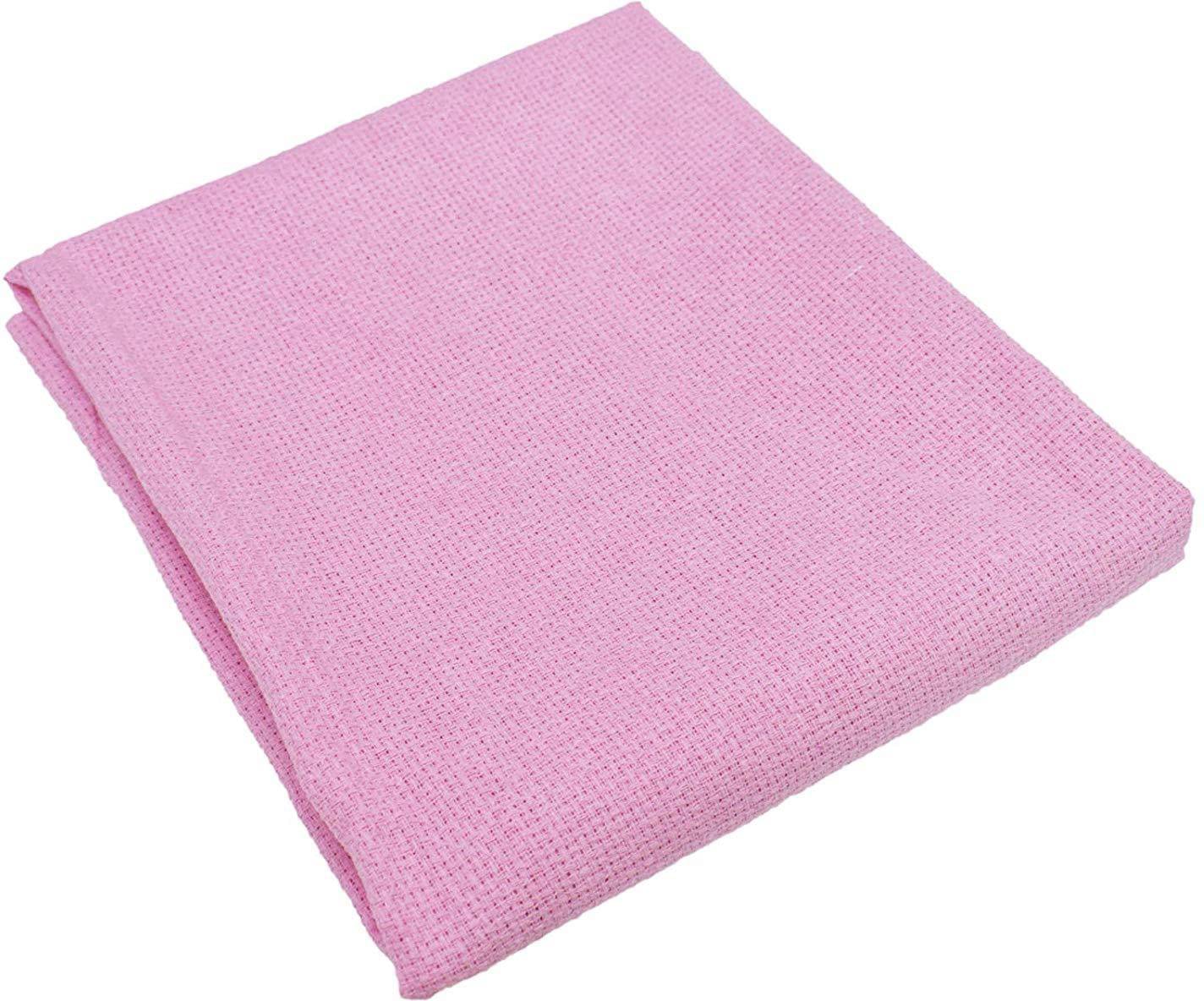     			ASIAN HOBBY CRAFTS Embroidery-Matty Fabric -for Embroidery-Cross Stitch-Baby Pink-1 Meter