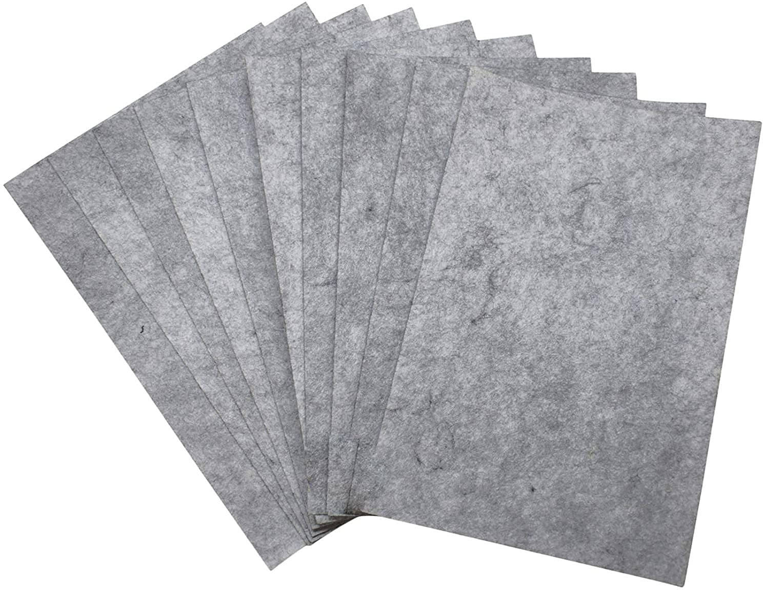     			ASIAN HOBBY CRAFTS Felt Sheet Grey, Size (A4) : Thickness : 2mm, Qty : 10pcs Used for Scrapbooking, Craft Projects, Decorations and DIY Crafts