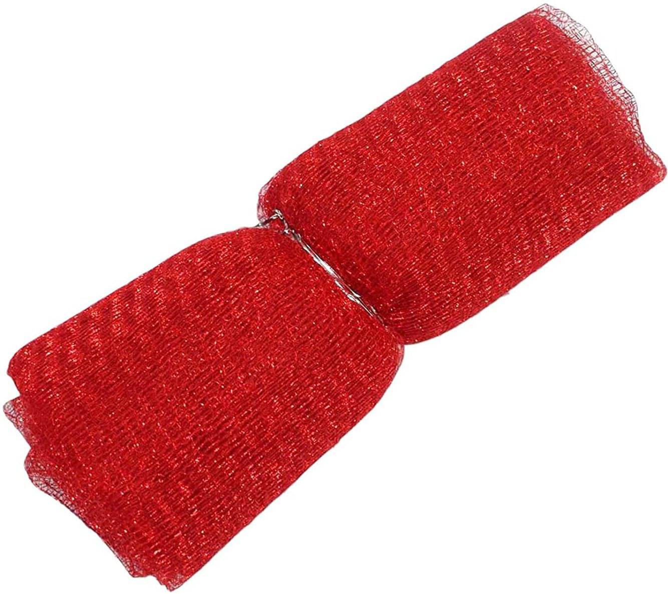     			ASIAN HOBBY CRAFTS Flower Mesh Net for Bouquet Decor, Gift Wrapping, Party Hall Decor, Red (9 Yards)