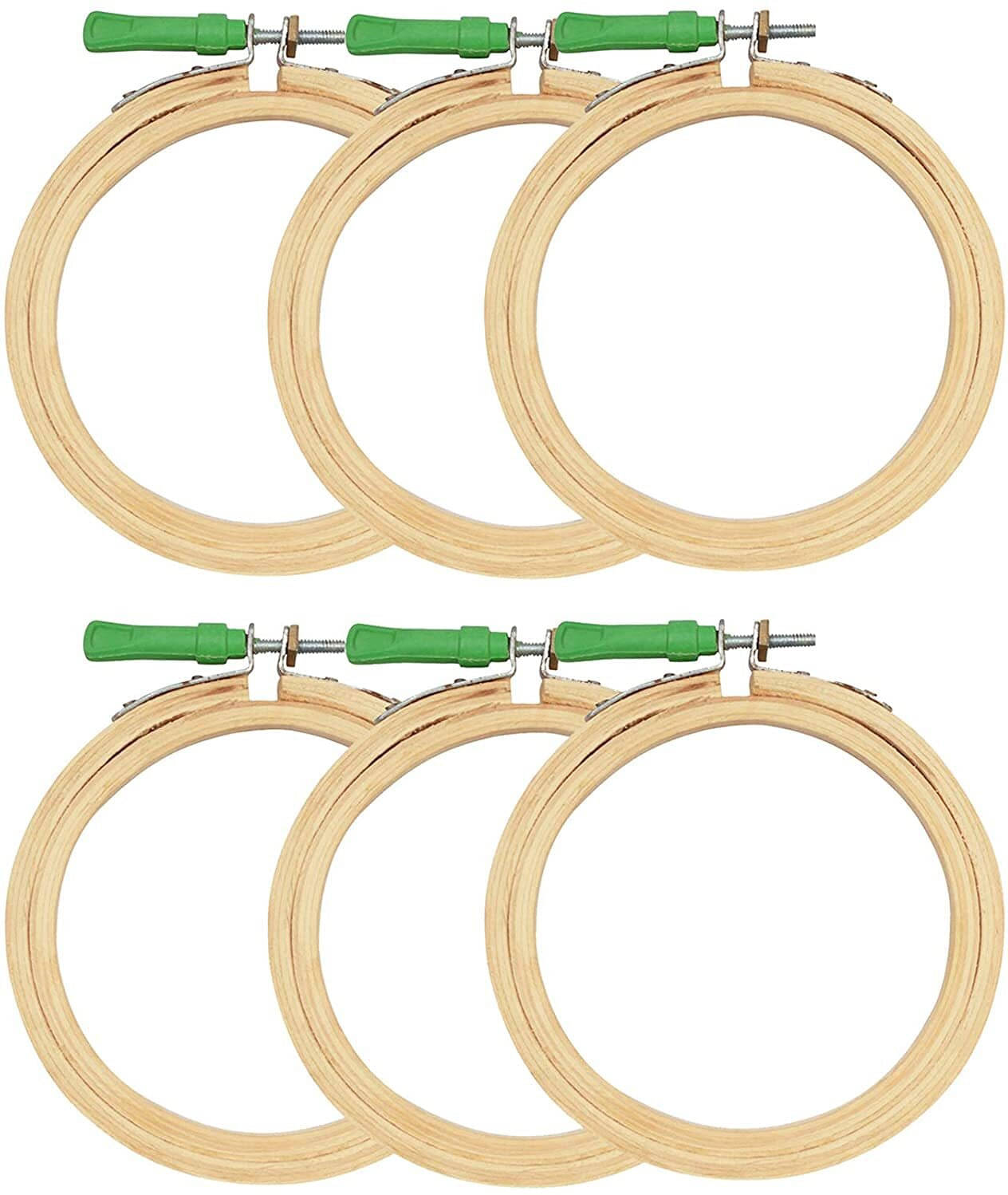    			ASIAN HOBBY CRAFTS Hobby Crafts Wooden Embroidery Hoop Ring Frame. 6" inches