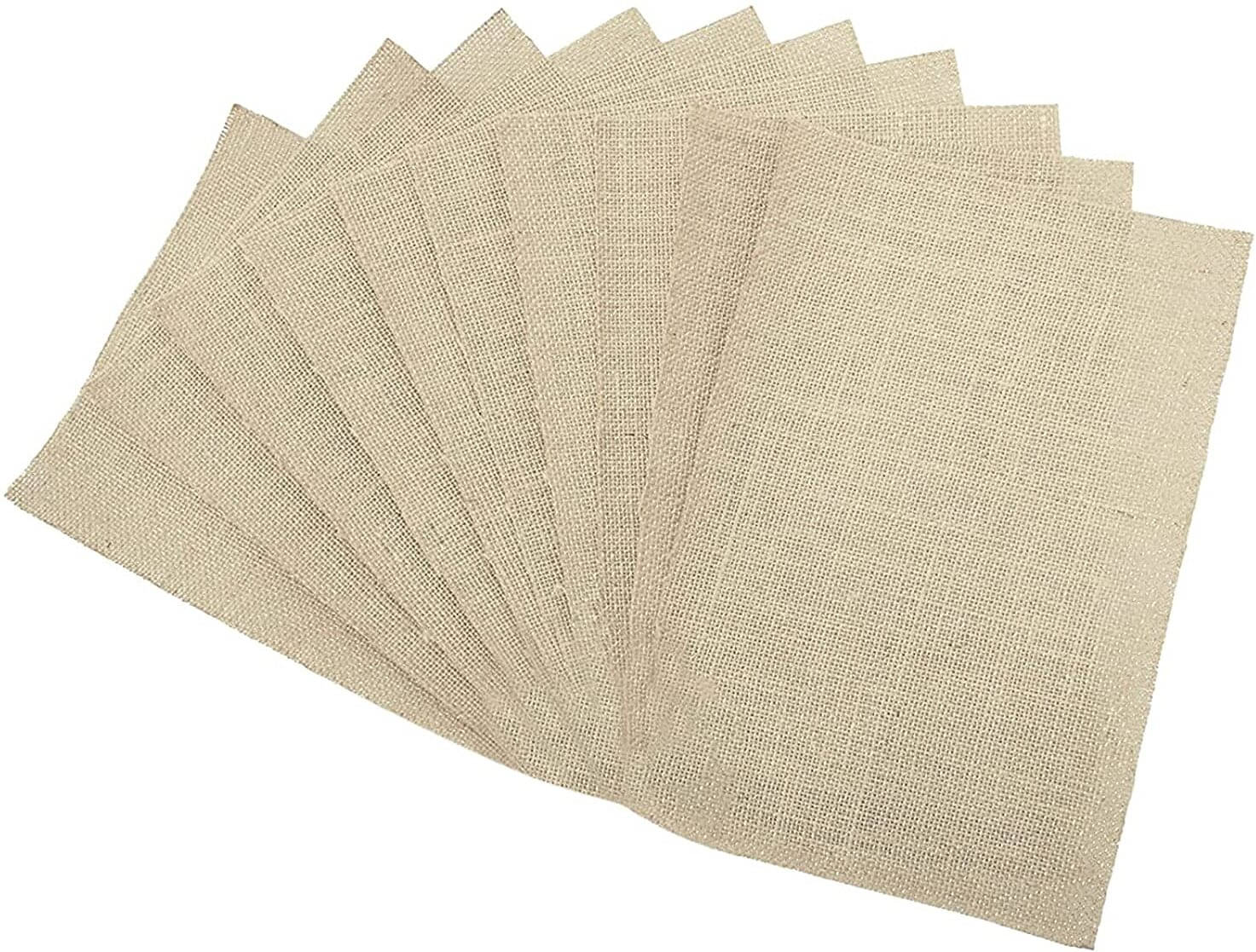     			ASIAN HOBBY CRAFTS Natural Jute A4 Size Sheets Burlap with Glitter-Sheets - 10-Sheets