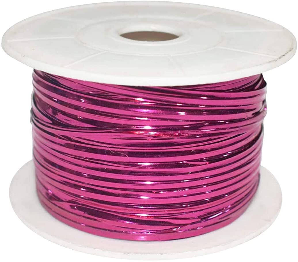     			ASIAN HOBBY CRAFTS Twist N Tie Wire : Size (4mm) : 100 Yards : Pack of 1pc (Pink)