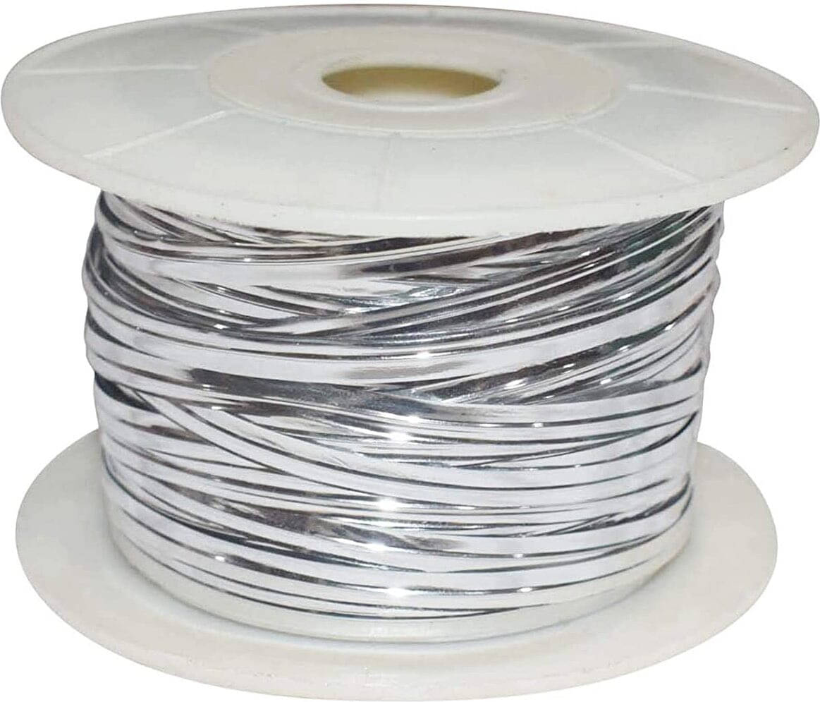     			ASIAN HOBBY CRAFTS Twist N Tie Wire : Size (4mm) : 100 Yards : Pack of 1pc (Silver)