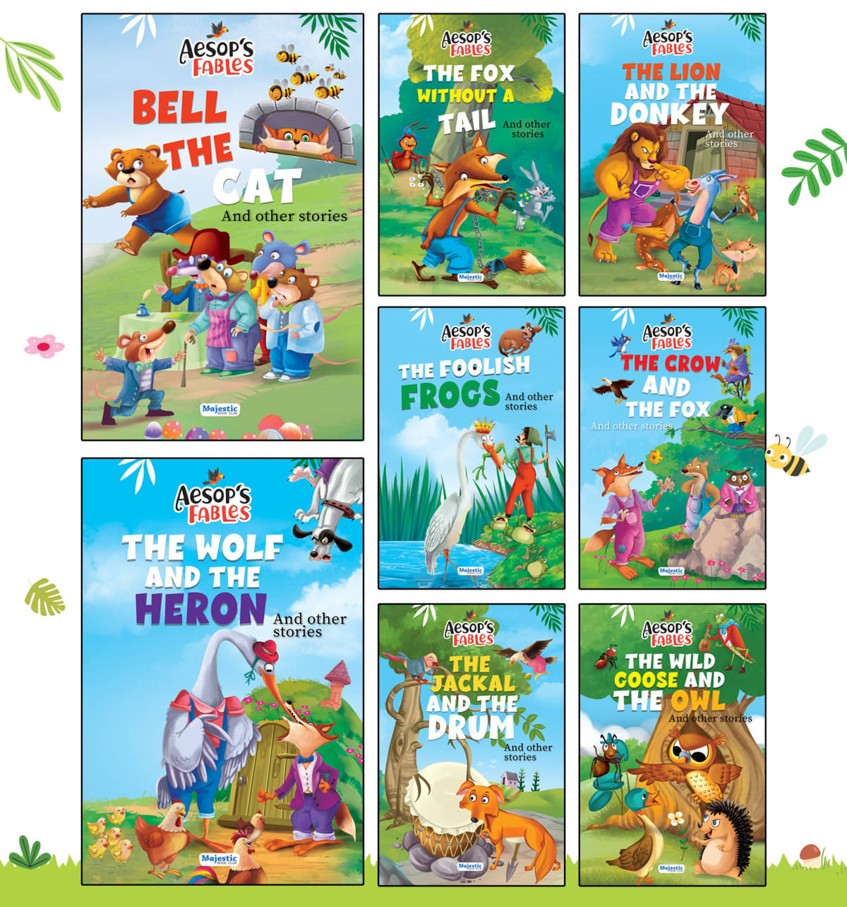 Aesop's Fables Story Books for Kids | Set of 8 Books | Aesop's Fables Moral Short Stories with Colourful Pictures - 3 Years to 10 Years Old Children | English Story Book Aesop's Fables Story Books for Kids | Set of 8 Books | Aesop's Fables Moral Short Stories with Colourful Pictures - 3 Years to 10 Years Old Children | English Story Book