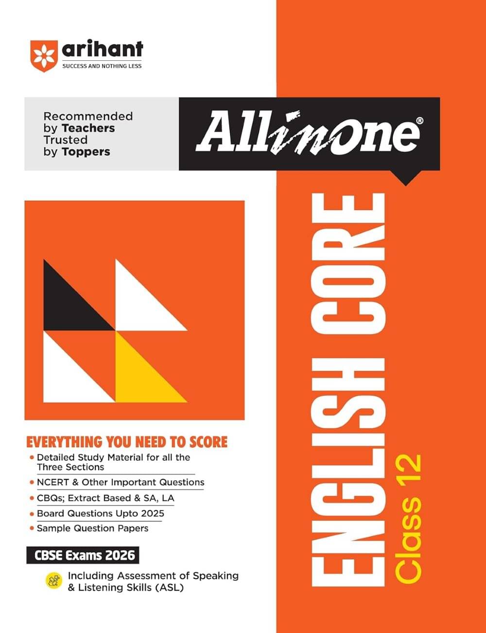     			Arihant All in One English Core Class 12 for CBSE Exams 2025-26