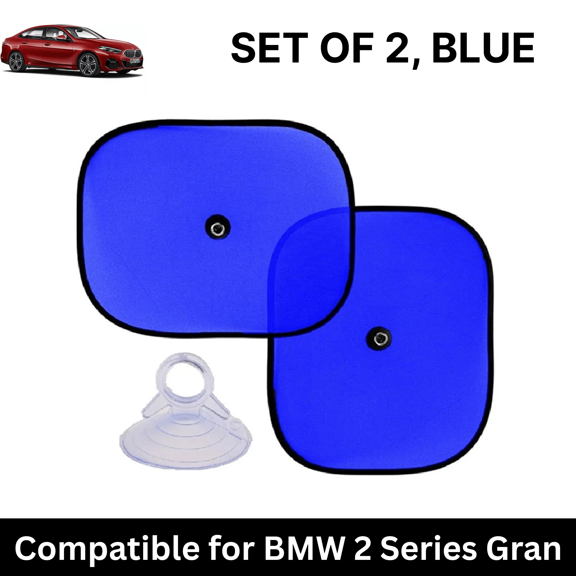 Car Sun Shade for Side Windows (Blue, Set of 2) with vaccum Suction Cups for BMW 2 Series Gran Coupe Car Sun Shade for Side Windows (Blue, Set of 2) with vaccum Suction Cups for BMW 2 Series Gran Coupe