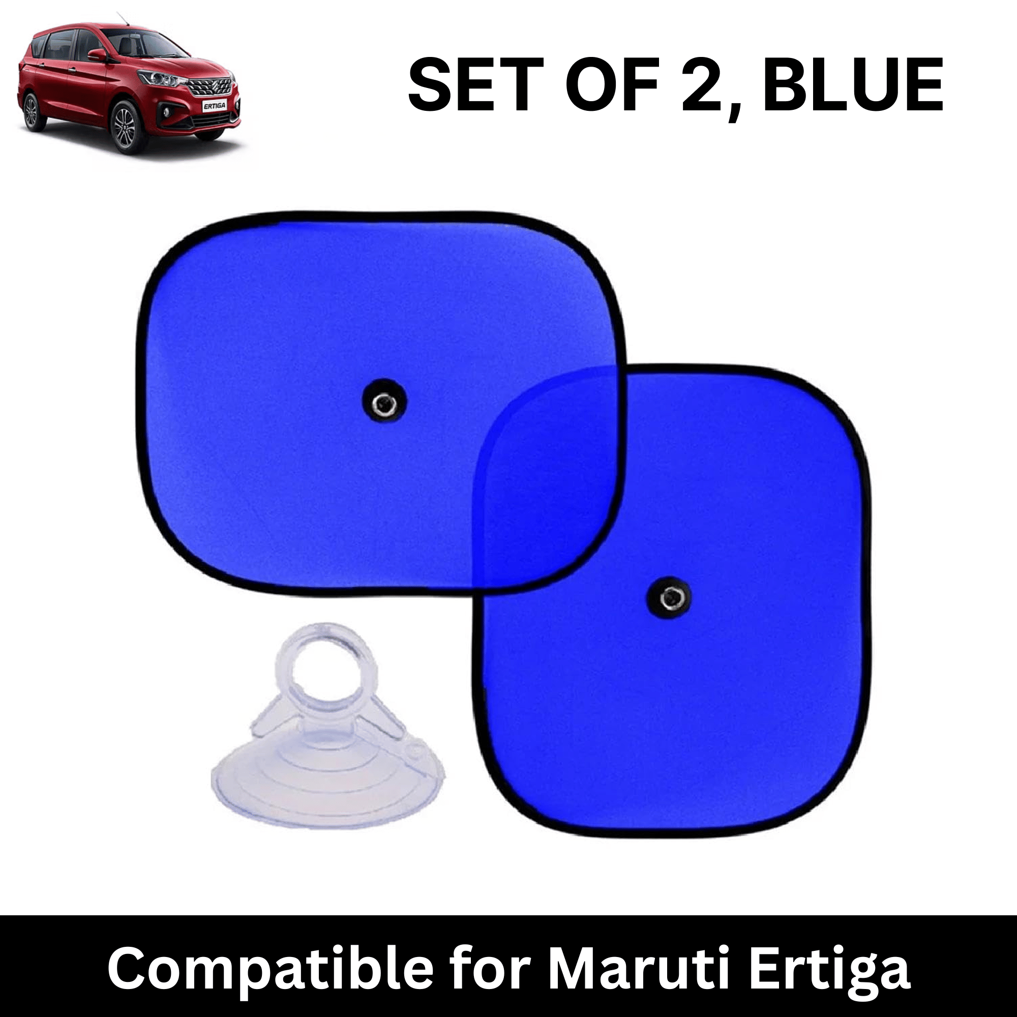 Car Sun Shade for Side Windows (Blue, Set of 2) with vaccum Suction Cups for Maruti Ertiga Car Sun Shade for Side Windows (Blue, Set of 2) with vaccum Suction Cups for Maruti Ertiga