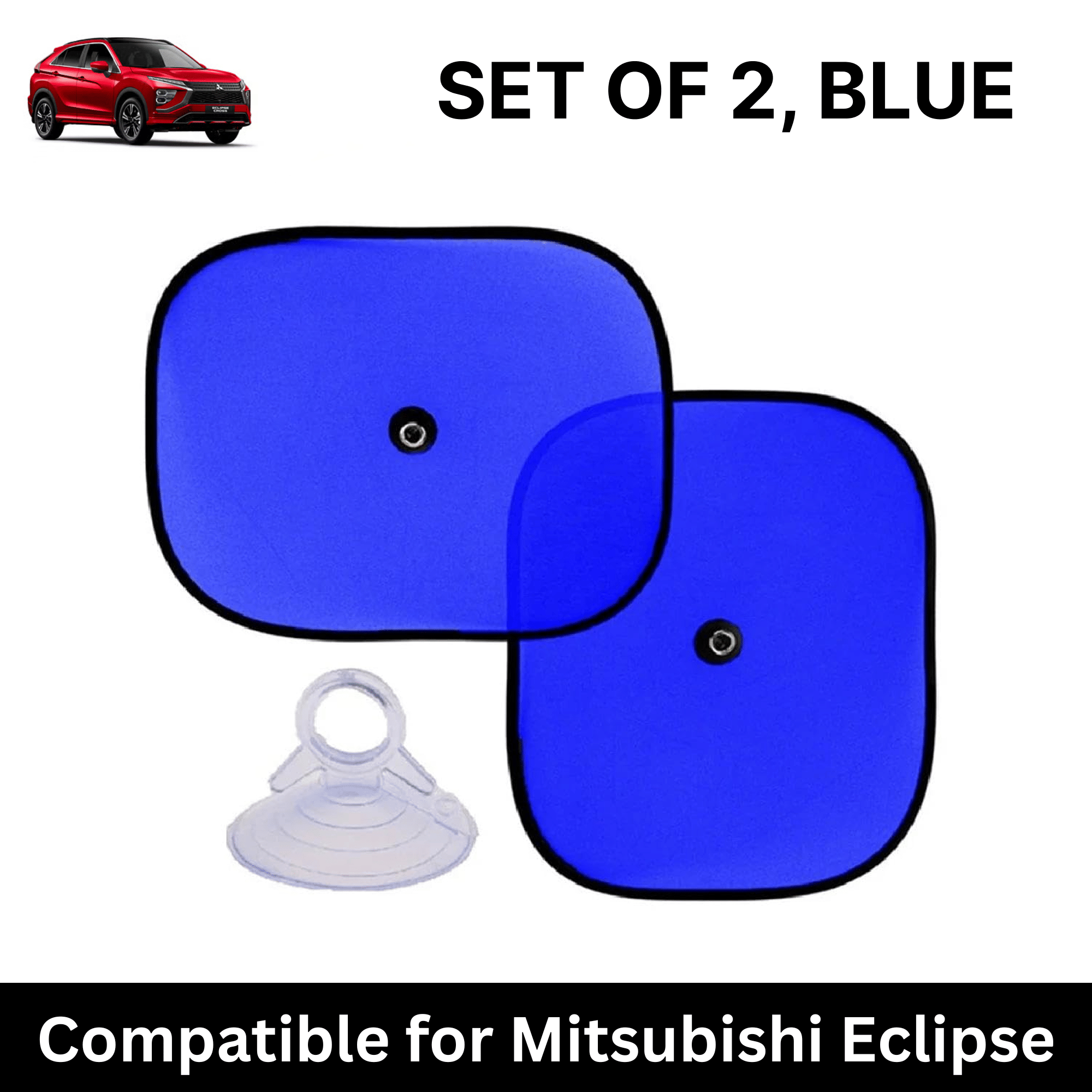 Car Sun Shade for Side Windows (Blue, Set of 2) with vaccum Suction Cups for Mitsubishi Eclipse Cross Car Sun Shade for Side Windows (Blue, Set of 2) with vaccum Suction Cups for Mitsubishi Eclipse Cross