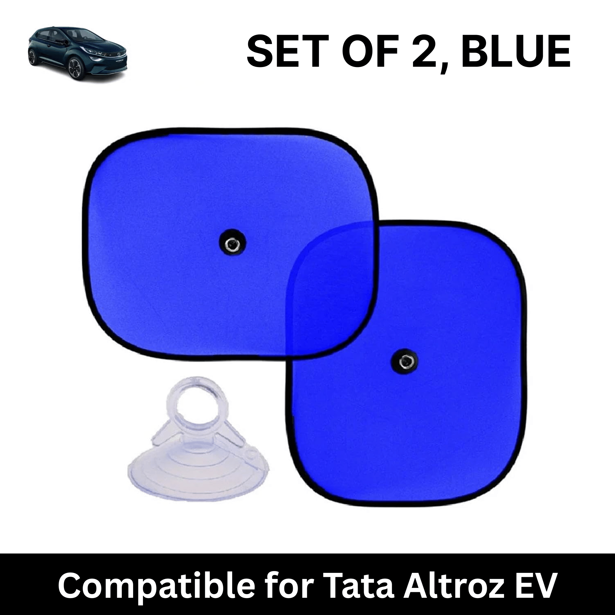 Car Sun Shade for Side Windows (Blue, Set of 2) with vaccum Suction Cups for Tata Altroz EV Car Sun Shade for Side Windows (Blue, Set of 2) with vaccum Suction Cups for Tata Altroz EV