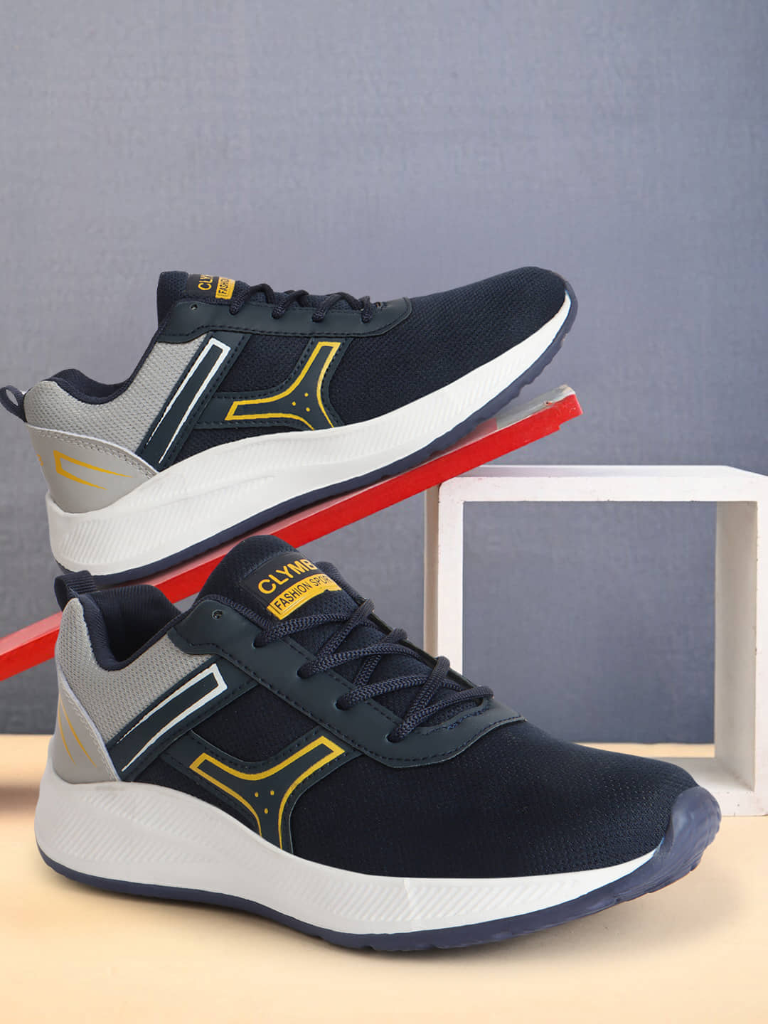Clymb Navy Blue Men's Sports Running Shoes - Sports Shoes | Buy online on ZillyBuy