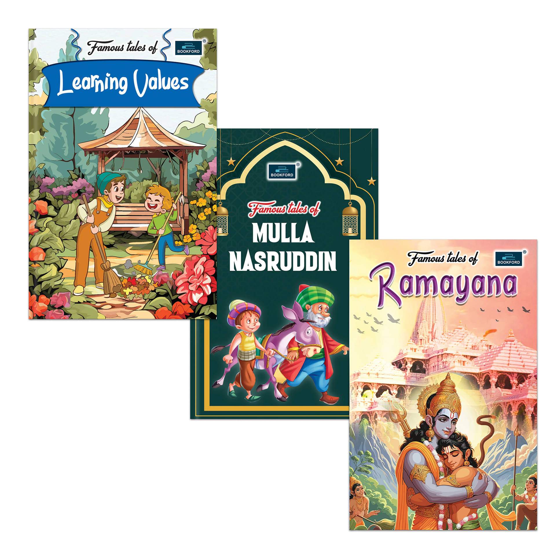 Famous Tales for Kids (Set of 3) - Learning Values, Mulla Nasruddin & Ramayana Famous Tales for Kids (Set of 3) - Learning Values, Mulla Nasruddin & Ramayana